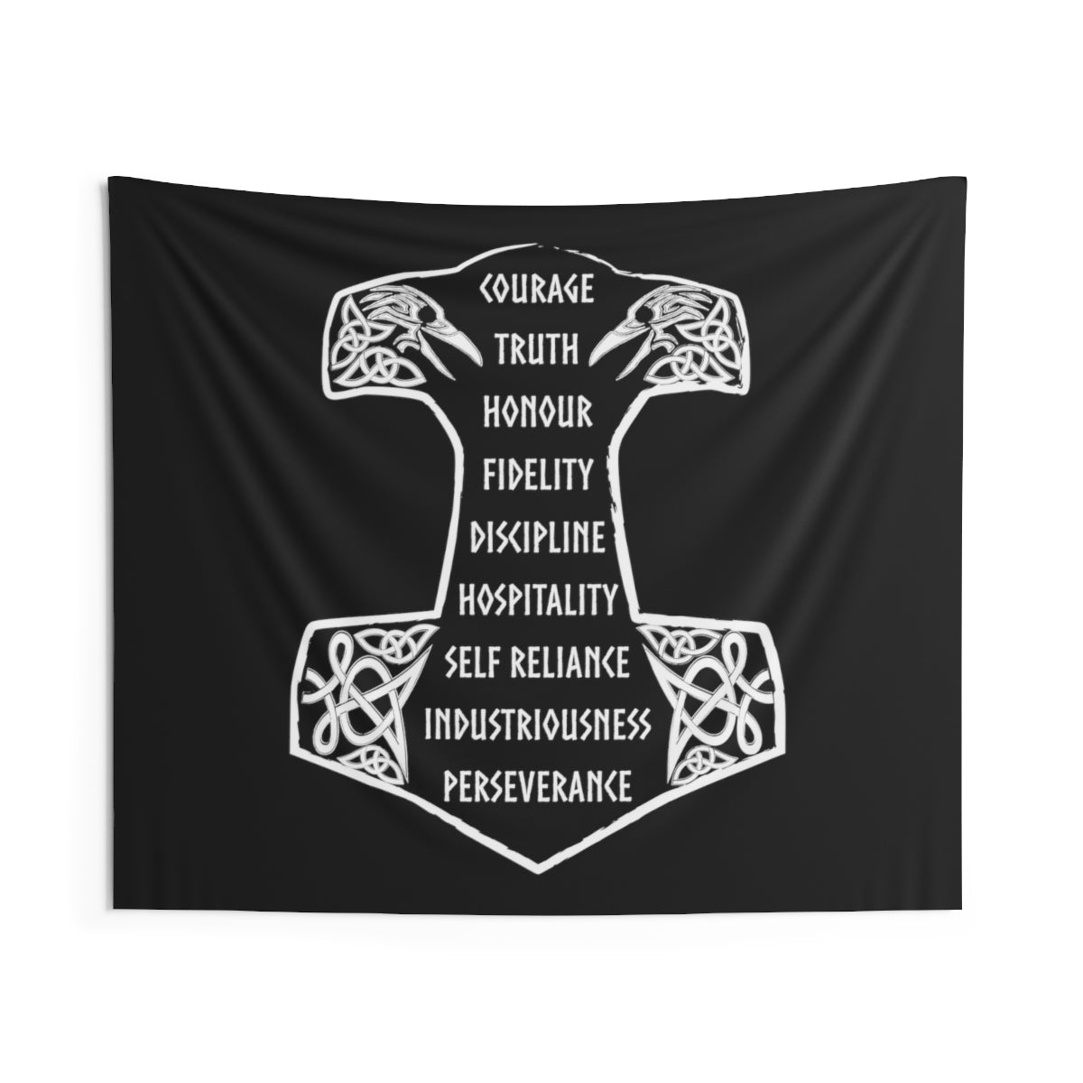 9 Noble Virtues Ásatrú Wall Tapestry