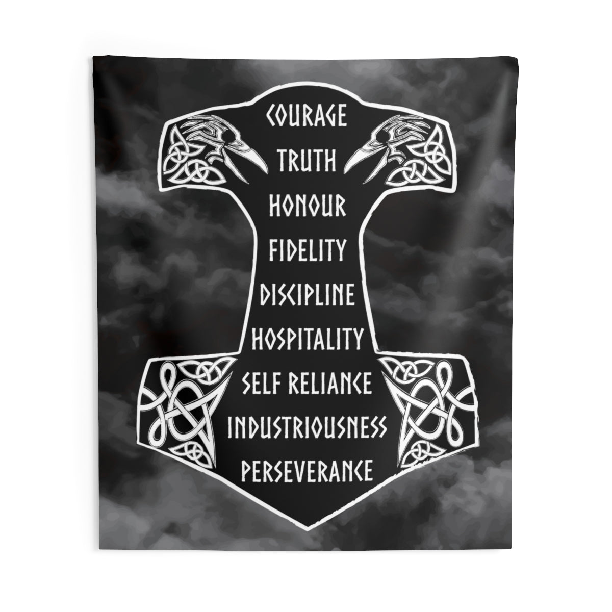 9 Noble Virtues Ásatrú Wall Tapestry