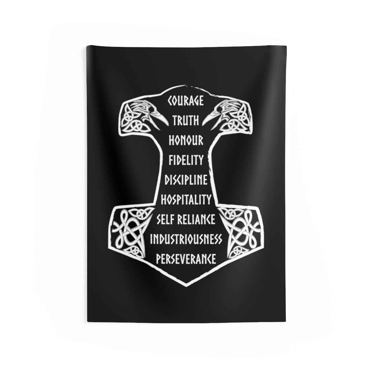 9 Noble Virtues Ásatrú Wall Tapestry