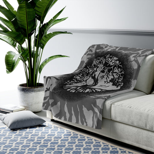 Yggdrasil World Tree of Life Velveteen Plush Throw Blanket