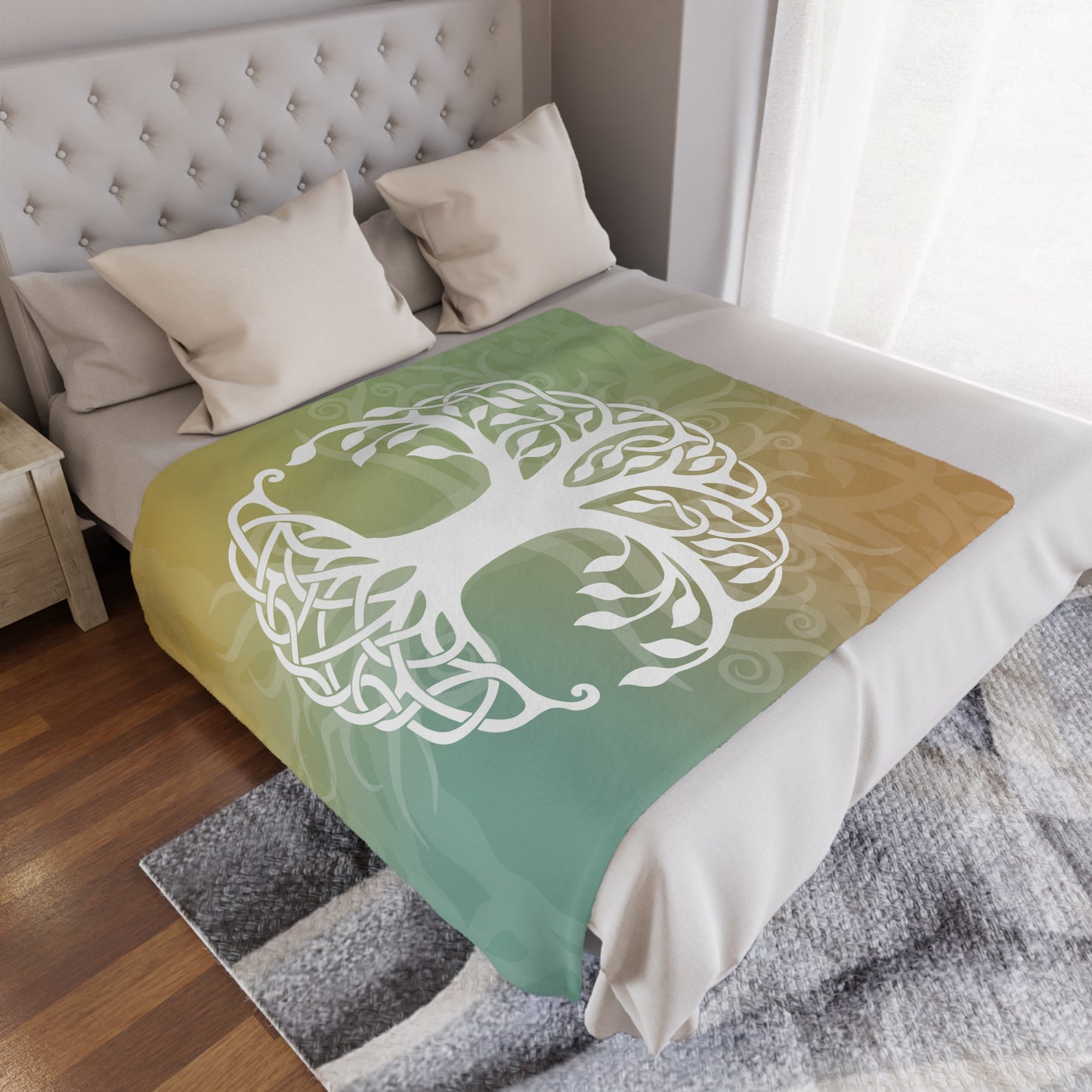 Yggdrasil World Tree of Life Velveteen Plush Throw Blanket