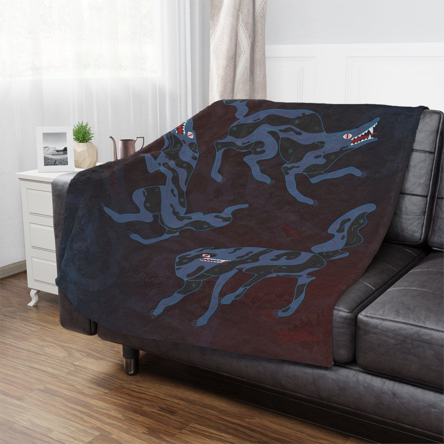 Wolves Velveteen Plush Throw Blanket