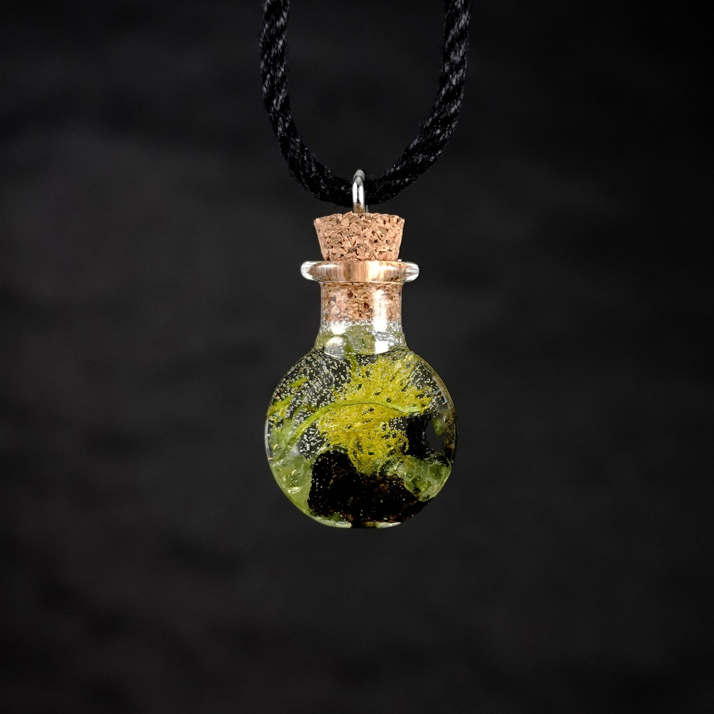 Peridot & Lava Rock Luck Necklace