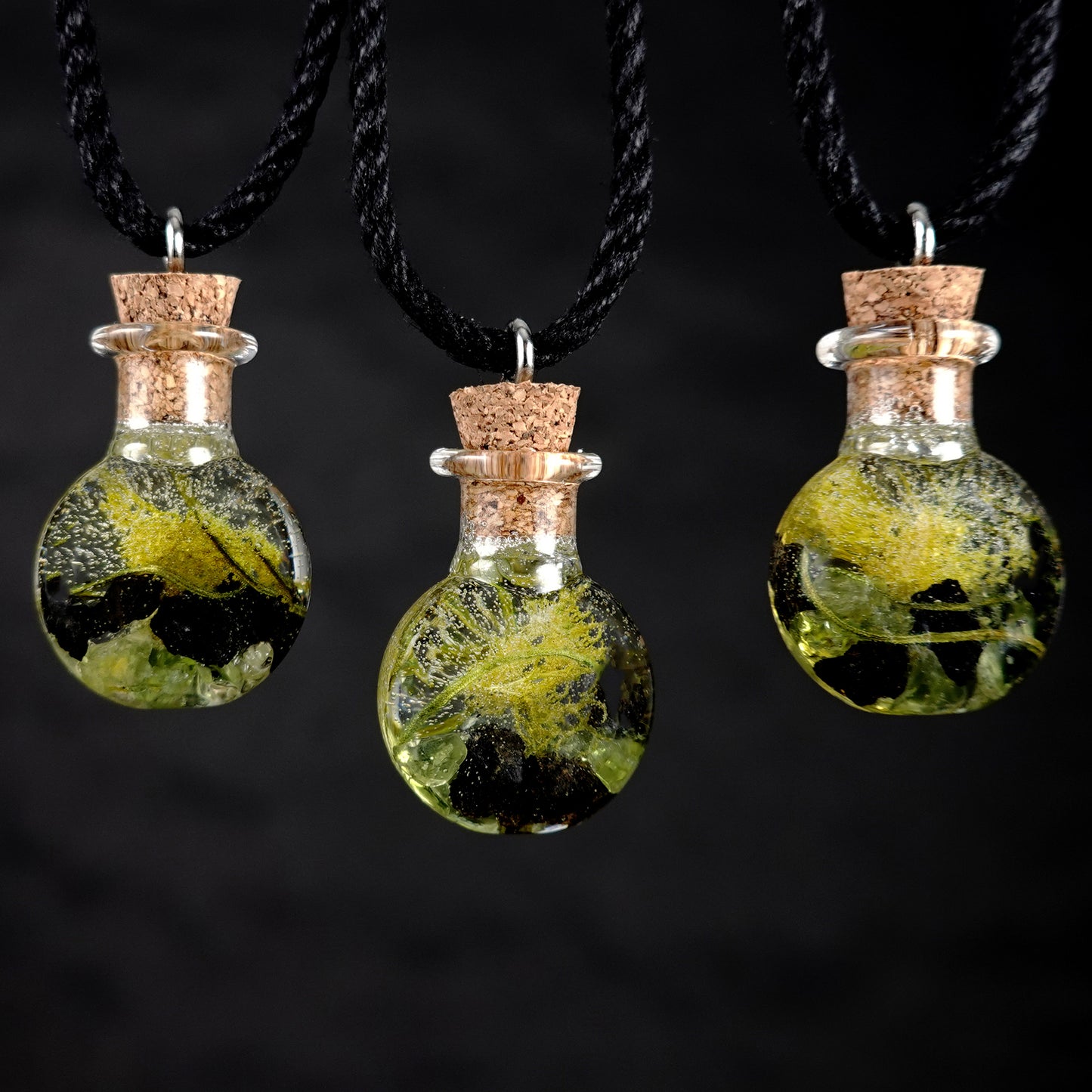 Peridot & Lava Rock Luck Necklace
