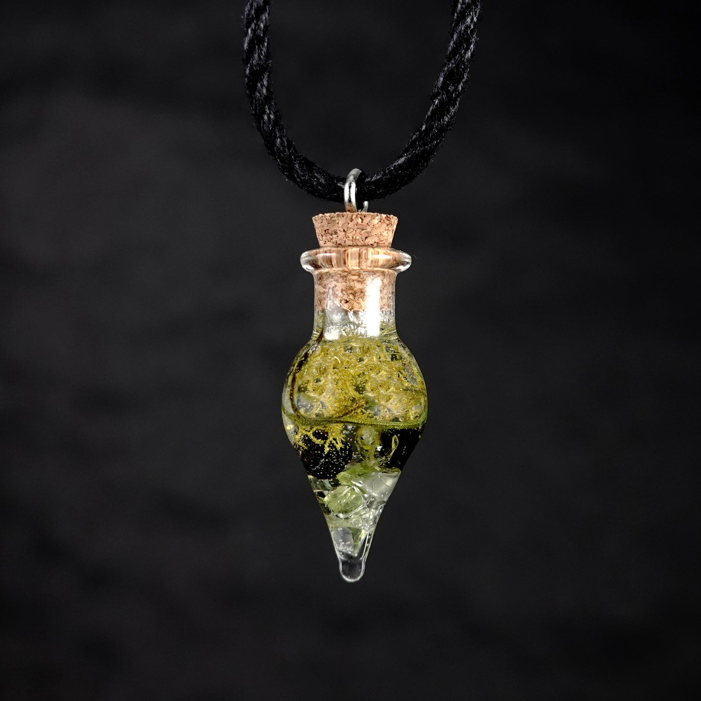 Peridot & Lava Rock Luck Necklace