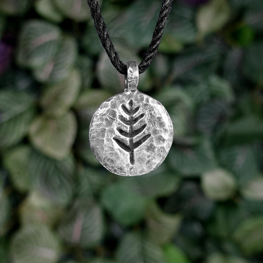 Hammered Tree Pendant Necklace