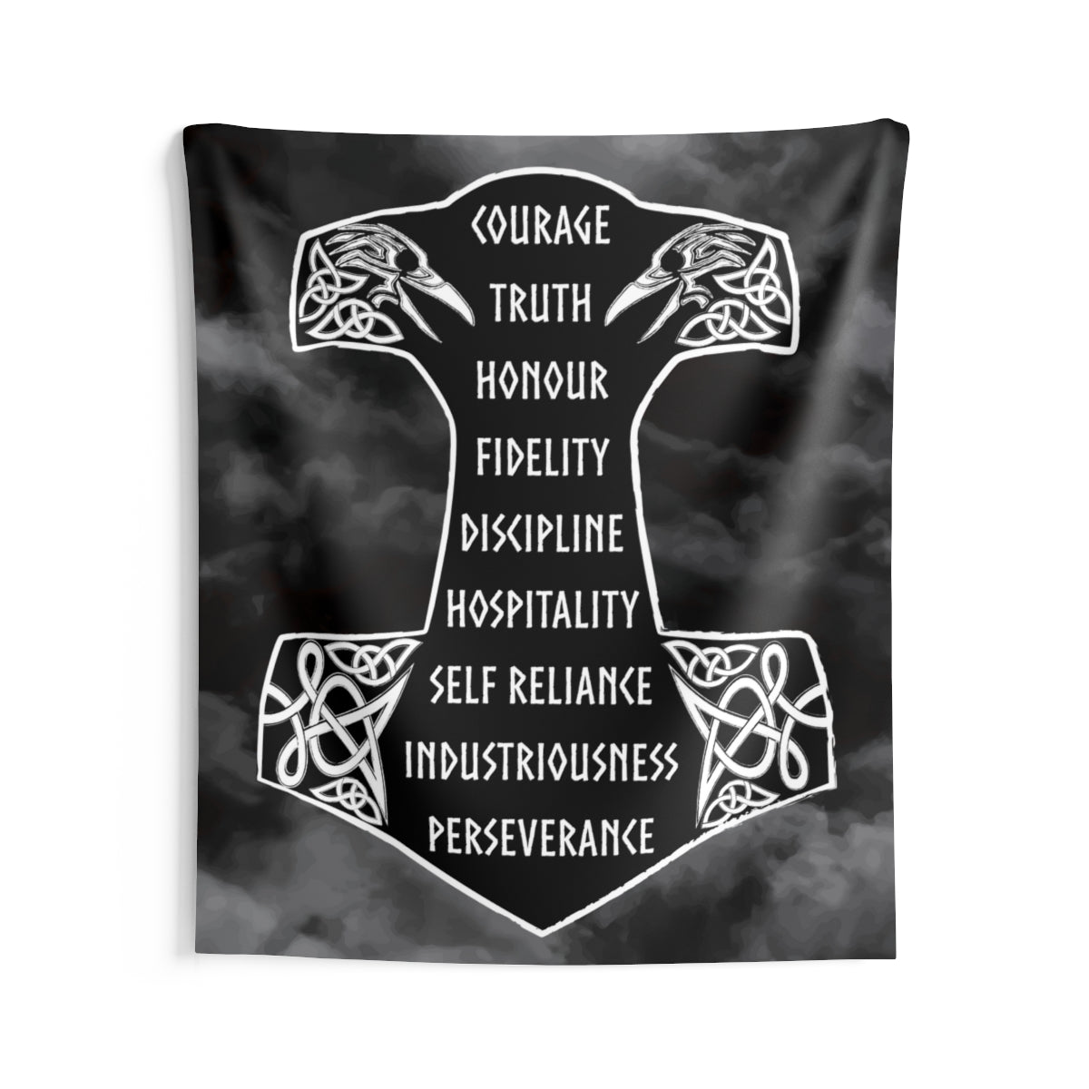 9 Noble Virtues Ásatrú Wall Tapestry