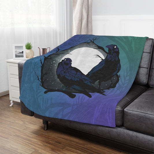 Ravens Velveteen Plush Throw Blanket