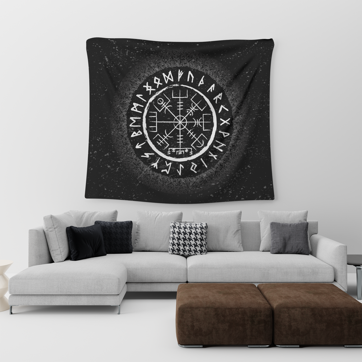 Vegvisir Viking Compass Wall Tapestry