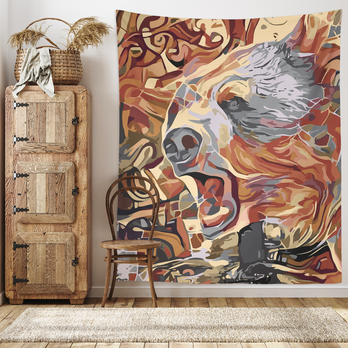 Norse Björn Bear Wall Tapestry