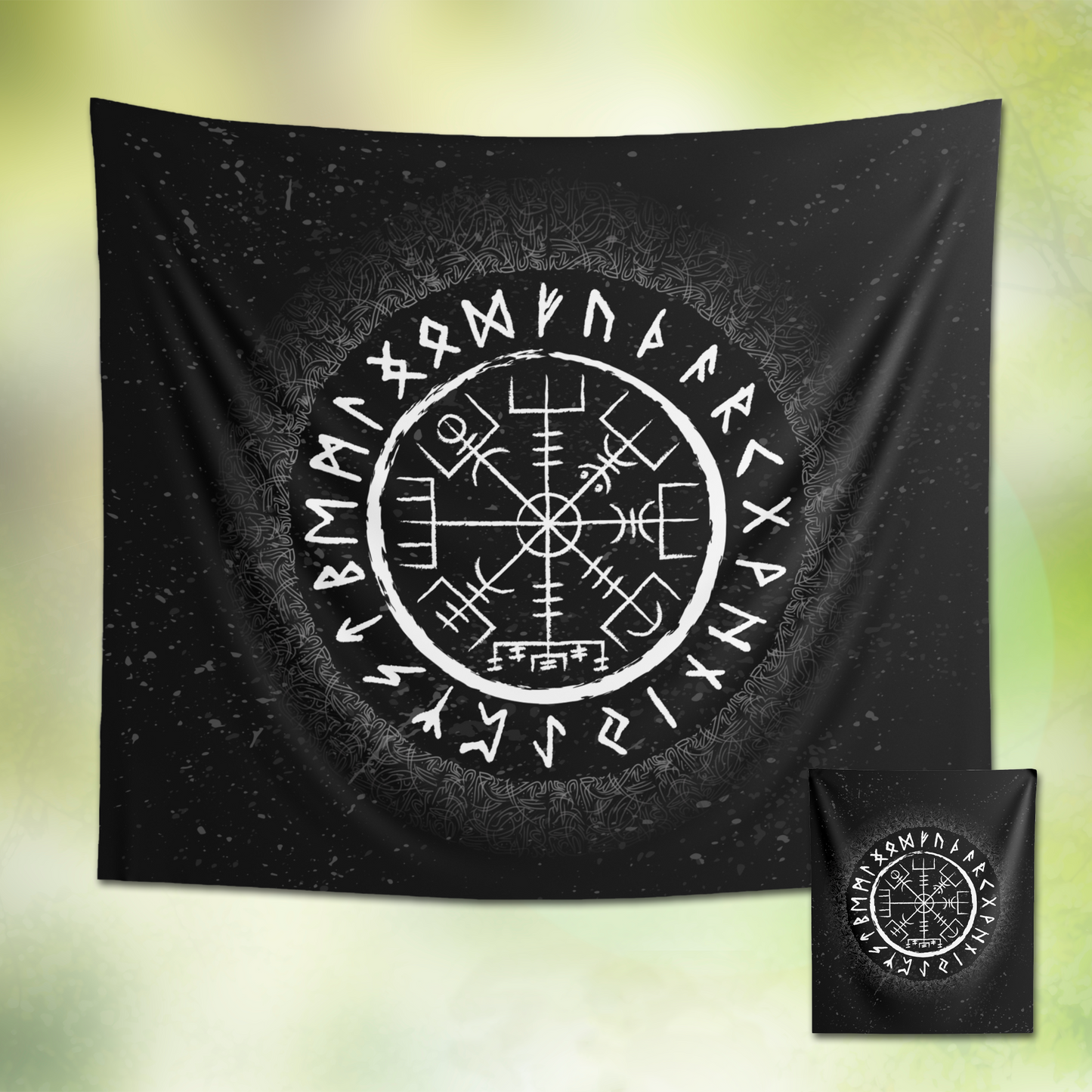 Vegvisir Viking Compass Wall Tapestry